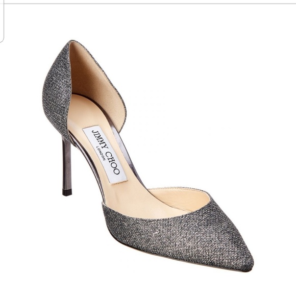 Jimmy Choo Esther 85 Lame Glitter Pump - Picture 6 of 7